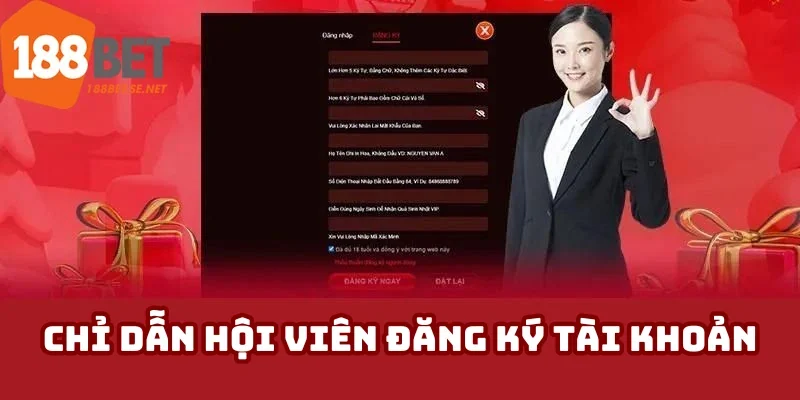 Hướng dẫn người chơi đăng ký tài khoản chính thức