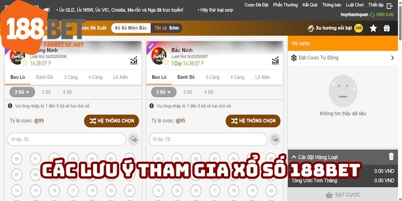 Các lưu ý chơi số đề tại nhà cái